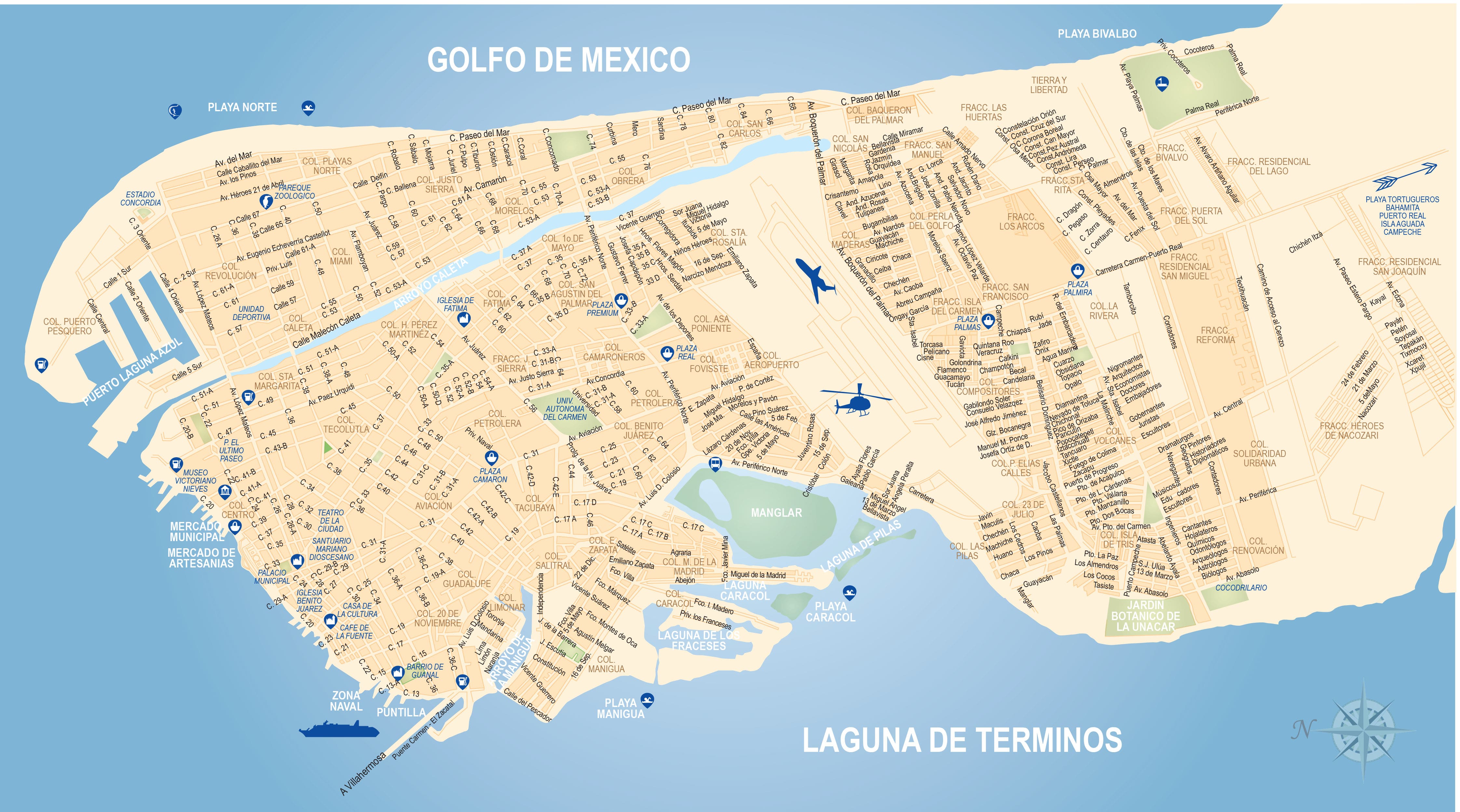 Mapas de Ciudad del Carmen
